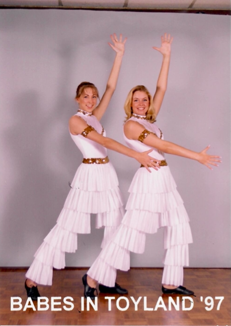 My sister and me in Babes in Toyland, 1997