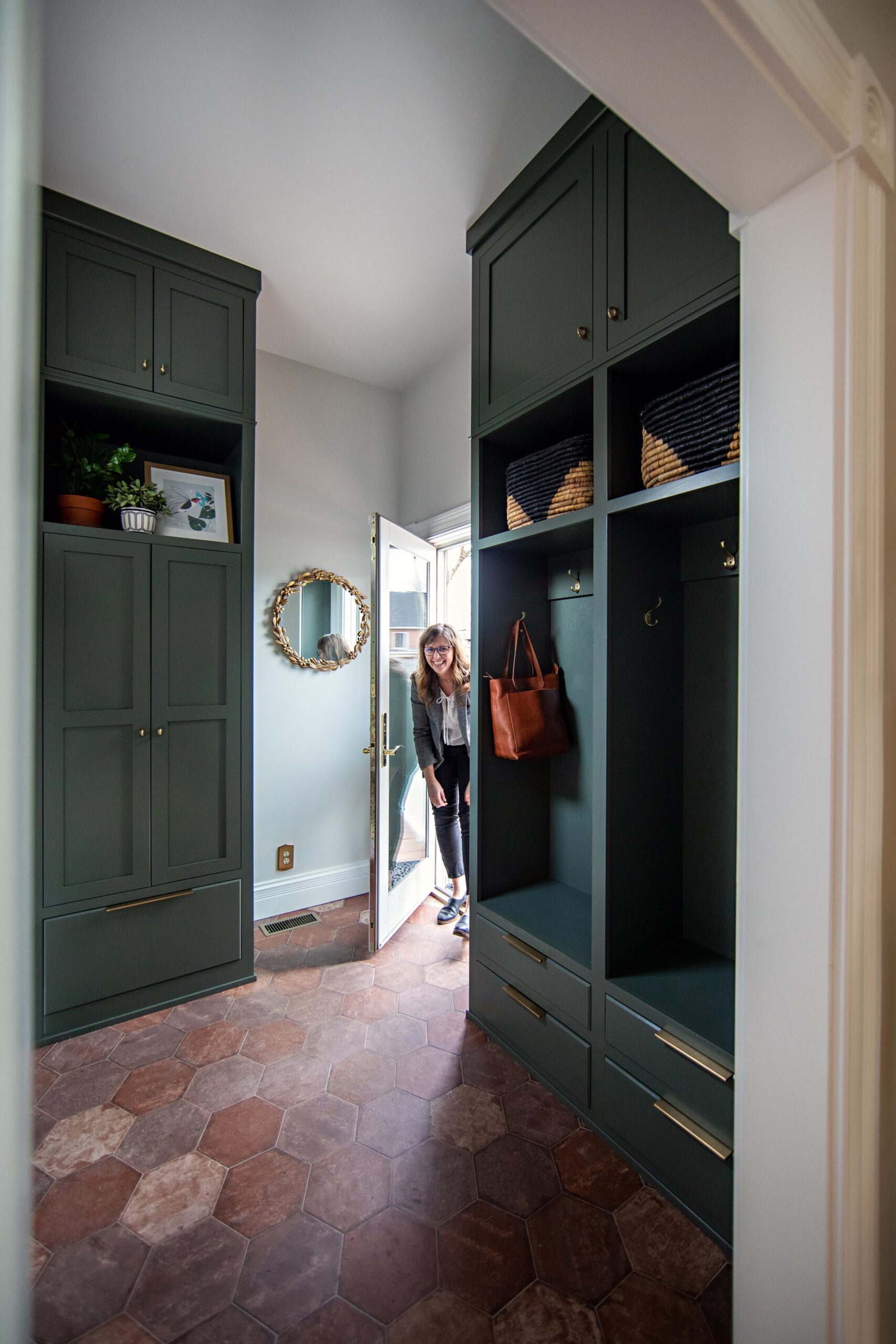 Custom cabinetry for mudroom