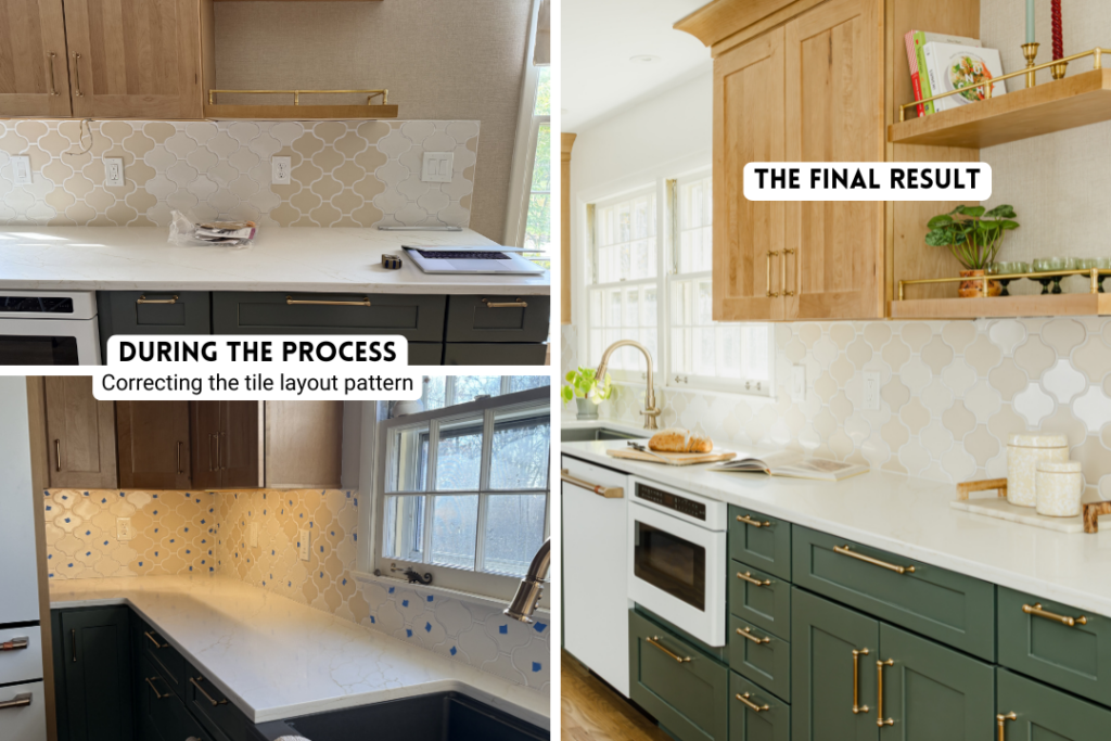 correcting tile layout pattern