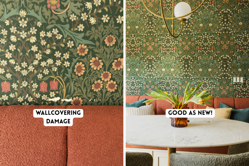 fixing wallpaper damage