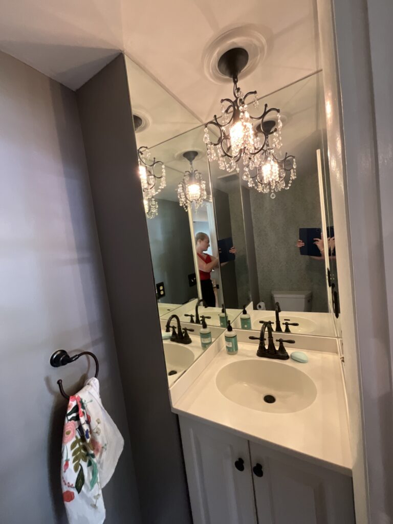before powder room remodel