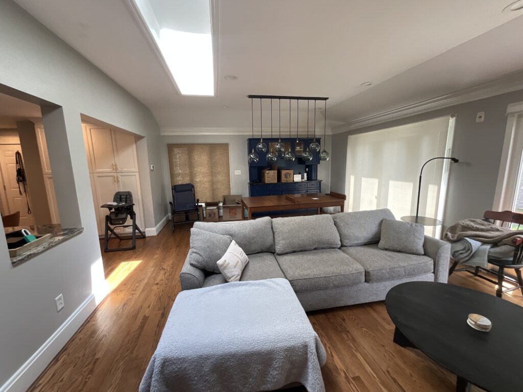 living room before renovation