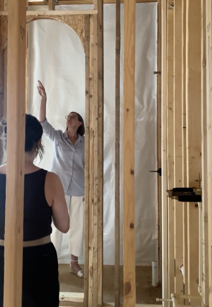 Jackie Barnes at a new build