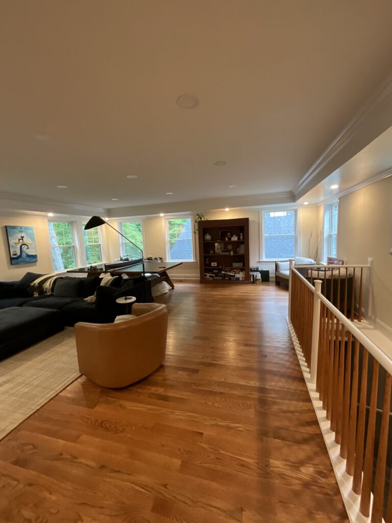 living room before renovation