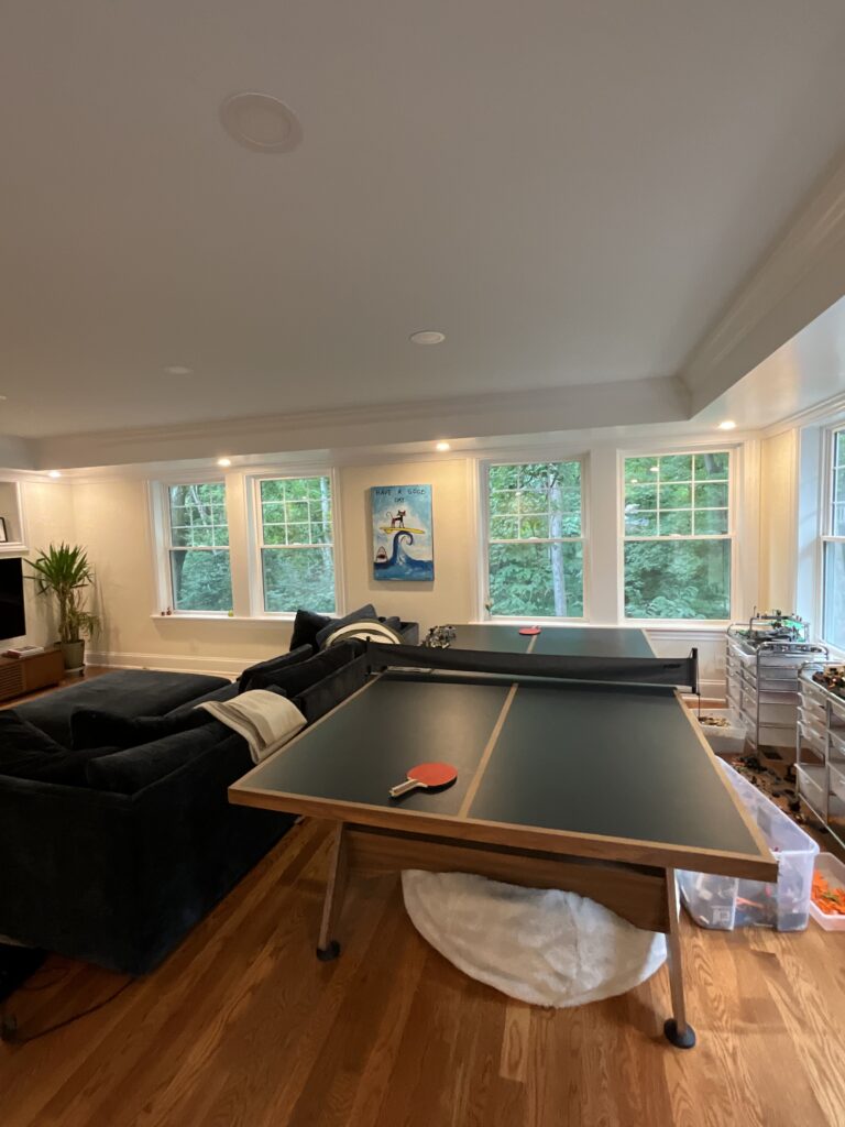 living room before renovation